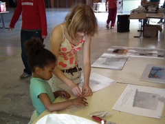 Aminata et Anaïs en action