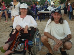Alain et  Ludo sur la plge de Jimbaran
